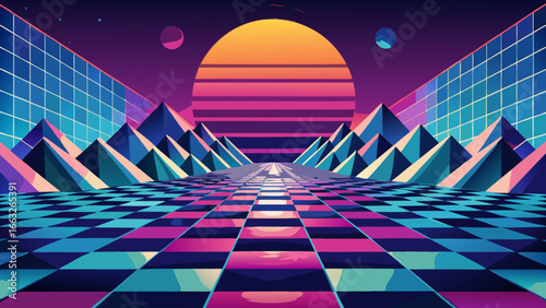 abstract background with colorful lines