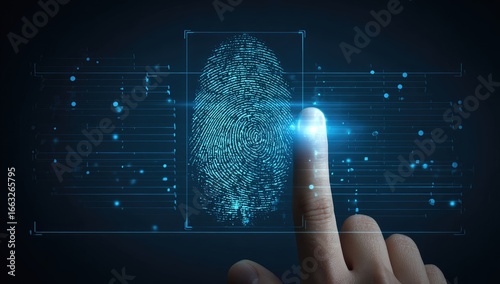 Fingerprint authentication; digital identity verification system
