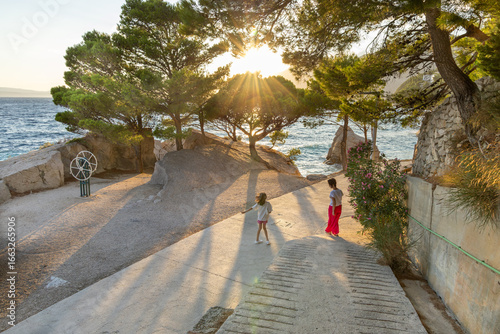 women walking on the Croatian coast