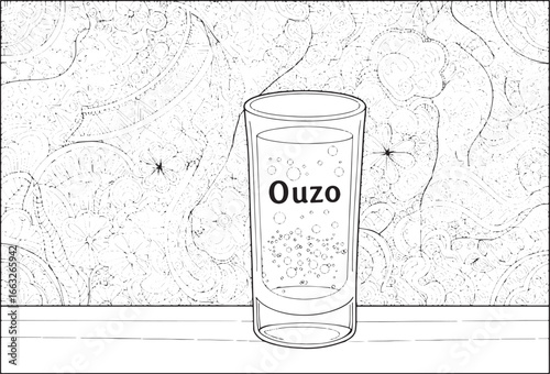 Serene escape alcoholic beverage coloring page for adults with d