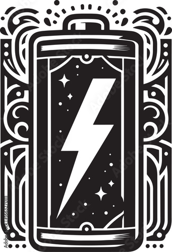 Silhouette of a person inside a cage with birds flying, gothic fantasy artwork, vector