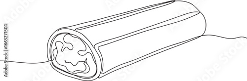 Elegant Cannelloni Illustration in a Minimalist Line Art Style I