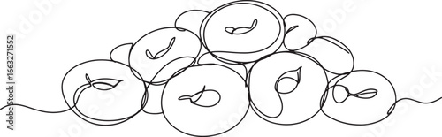 Elegant minimalistic line drawing illustration showcasing sweet