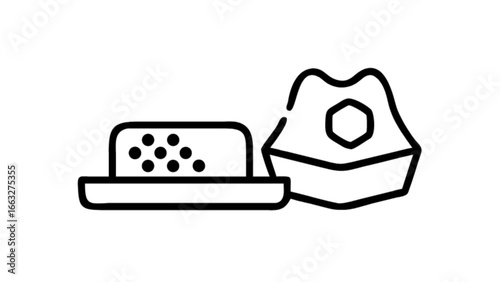 Delicious arabic sweets mamoul and ghriba vector illustration for food blog and recipe website design use