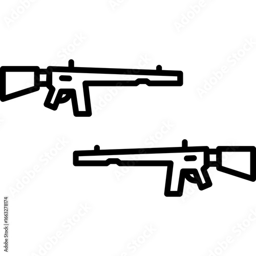 Generic assault rifle outline,  war, gun policy