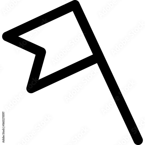 Minimal triangular protest flag on a pole