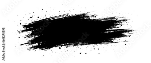 Vector brush stroke with ink background brush stroke spray