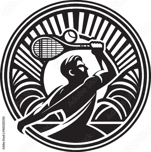 Architectural illustration of a building with balconies and plants, black and white artwork