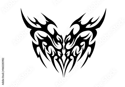 Tribal Style Abstract Tattoo Design - Evoking Power and Mysticism