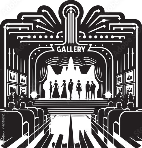 Illustration of a magical potion in a bottle with a decorative circular frame design