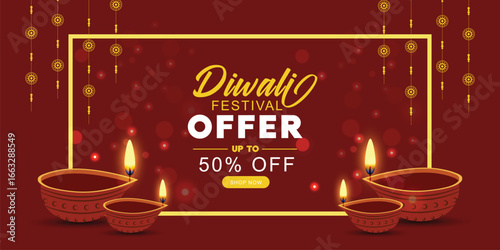 Diwali sale background with offer details Indian festival celebration