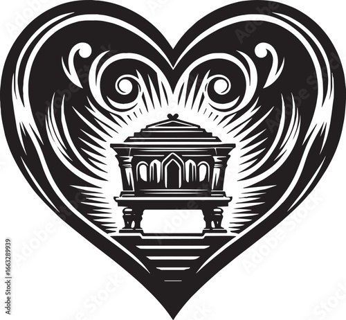 Intriguing Silhouette of a Woman Bursting Through a Doorway with Dynamic Abstract Elements