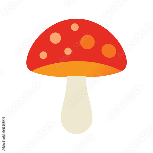 Watercolor poisonous mushroom illustration isolated on clean white background halloween artwork