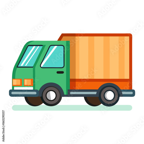 truck with trailer vector illustration
