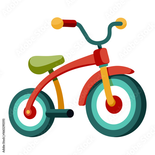 red bicycle vector illustration