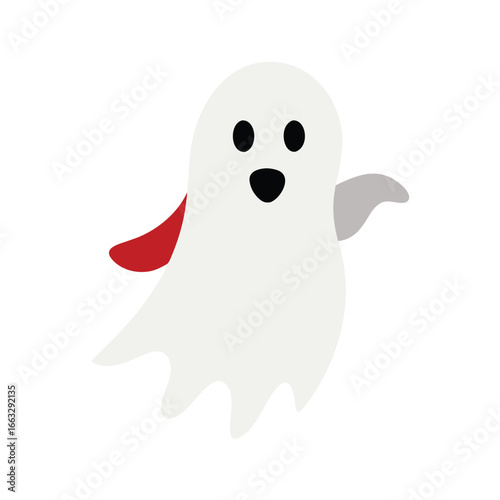 Watercolor halloween spooky ghost isolated on white background eerie festive decoration artwork