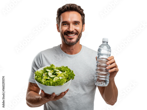 man with salad