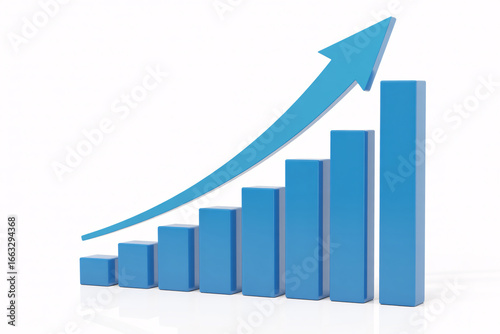 Growth Chart with Blue Bars and Arrow | Business Success and Upward Trend Illustration Free Download Growth Chart with Blue Bars and Arrow | Business Success and Upward Trend Illustration - GFXLoad