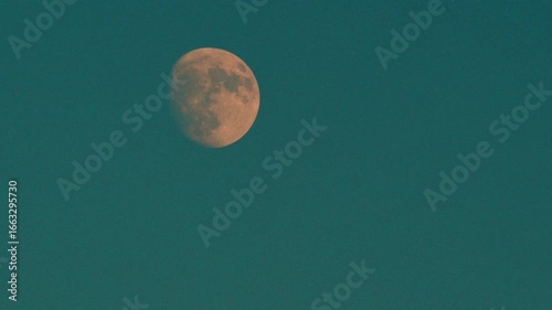 Moon shining in the sky.