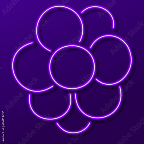 virus neon sign, colorful modern design trends on black background. Vector illustration.