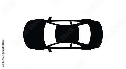 A black silhouette of a car seat from a rear perspective view