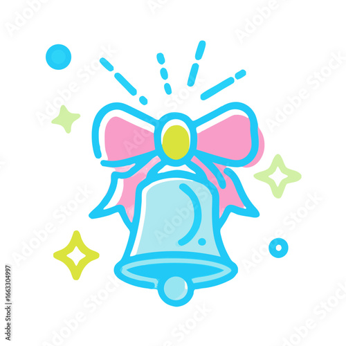 Colorful ringing bell icon