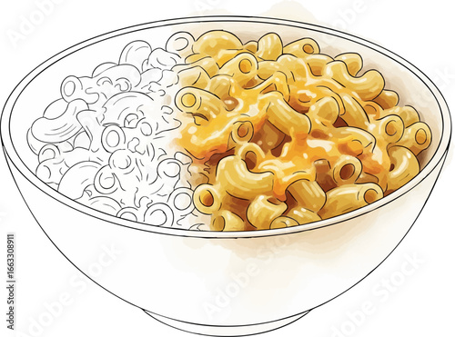 The Ultimate Comfort A Mac and Cheese Sketch