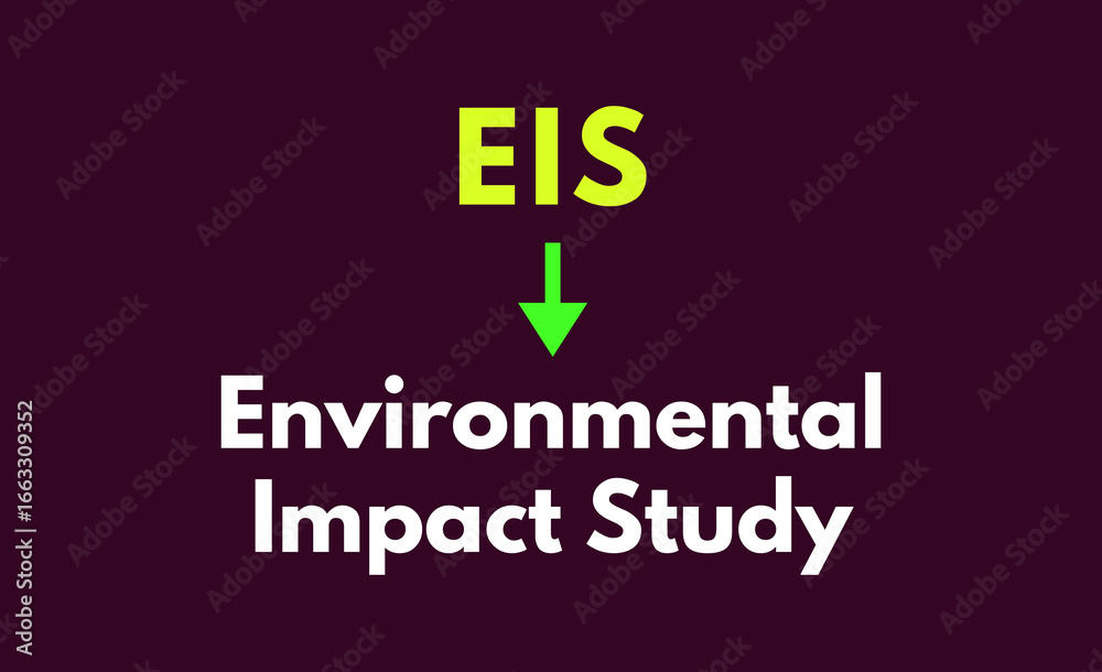 Fototapeta premium EIS Meaning, Environmental Impact Study