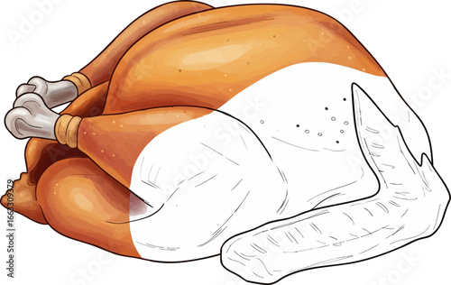 The Centerpiece of the Feast A Turkey Sketch