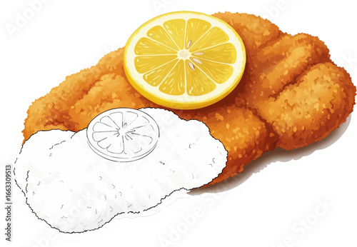 The Crispy Classic A German Schnitzel Sketch