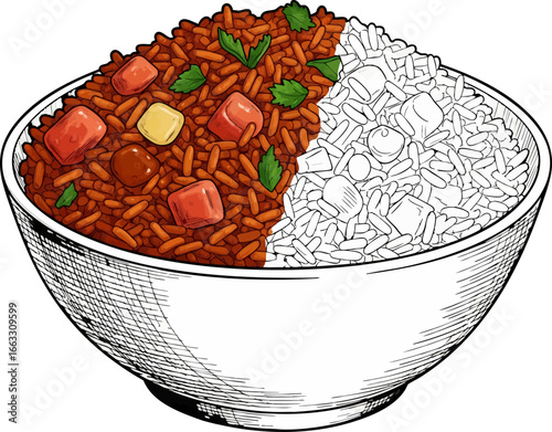 The Festive Dish A Jollof Rice Sketch
