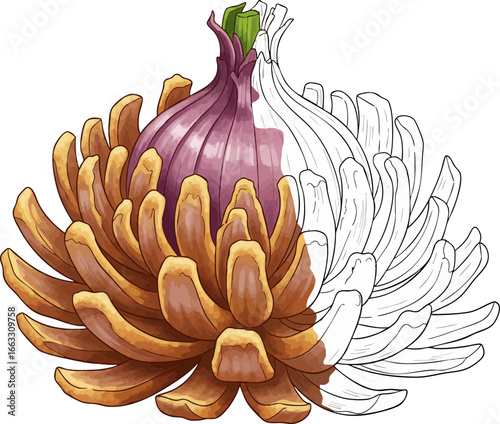 The Fried Flower A Blooming Onion Sketch