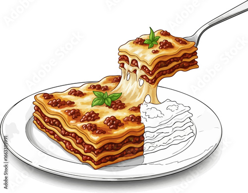 The Layers of Flavor A Lasagna Sketch