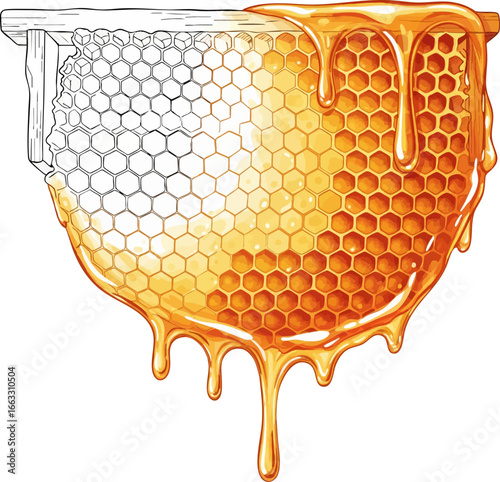 The Sweet Harvest A Honeycomb Sketch