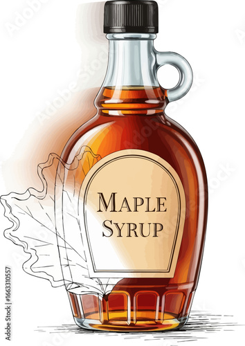 The Sweet Sap A Maple Syrup Bottle Sketch