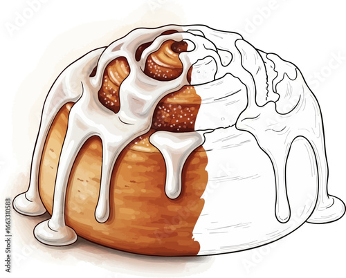 The Sweet Swirl A Cinnamon Roll Sketch