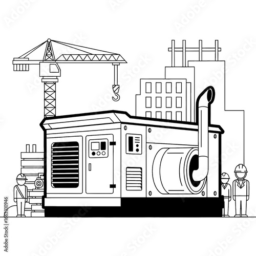 Construction Generator Powering City Development