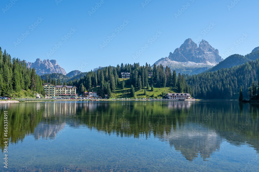 Fototapeta premium Lago di Misurina in the Dolomites, Italy