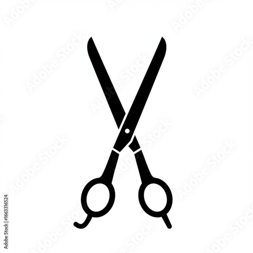 Professional scissors icon symbolizing grooming barbershop hair salon beauty services and creative cutting
