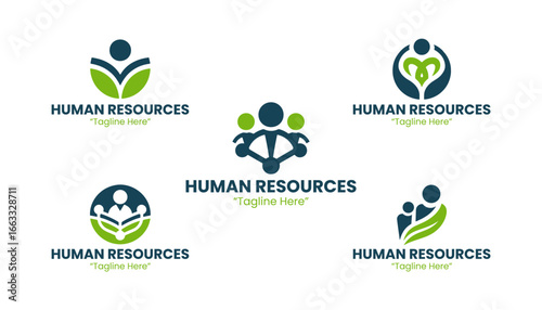 5 Resources Logo Set Corporate Professional Design