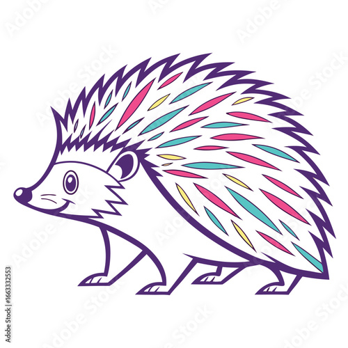 A clean, unique, minimalist icon of a hedgehog's spikes.