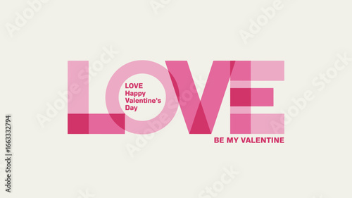 Minimalist valentine s day heart design with abstract elements
