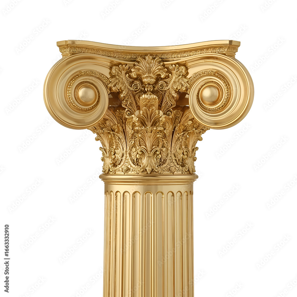 Obraz premium antique column isolated on white