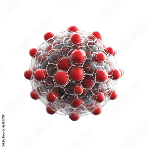 3D model of a virus or cellular structure