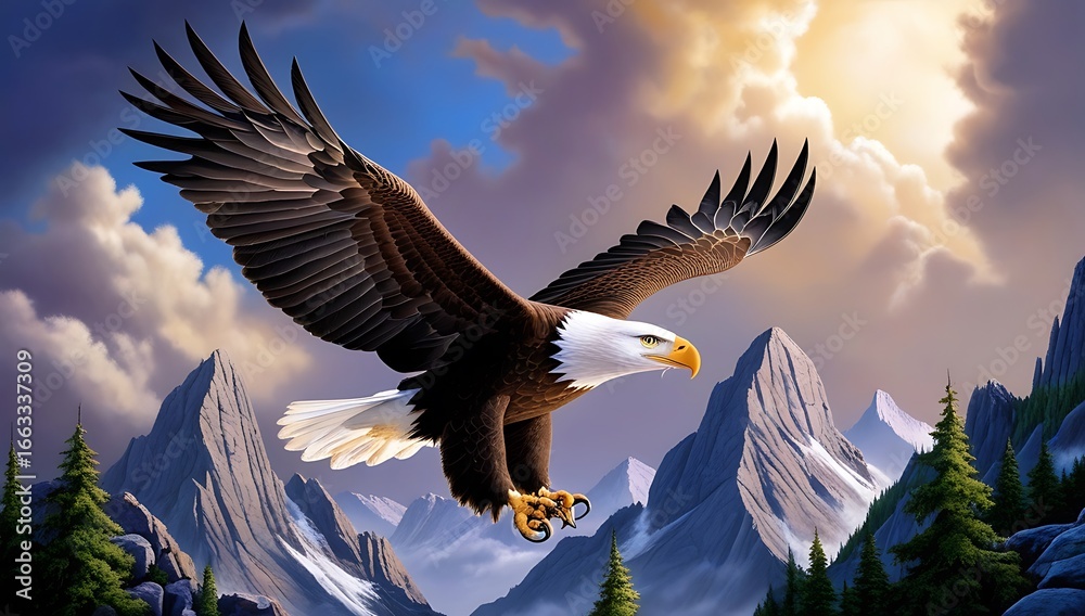 Fototapeta premium american bald eagle