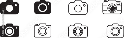 Camera icon set. Photo camera in flat style. vector design 