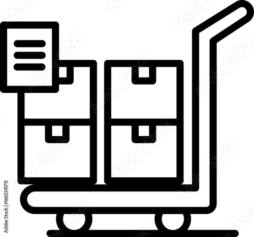 Warehouse Inventory Vector Icon Set | Adjustable Line Weight | Storage, logistics, delivery, packaging, barcode, forklift, shipping, pallet, stock, tracking, management, cargo, supply chain icons