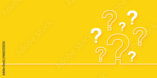 Vector Question Symbols Background With Text Space