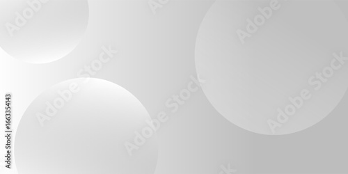 A minimalist abstract background featuring overlapping curves and circular shapes in various shades of gray, creating a smooth gradient and subtle depth