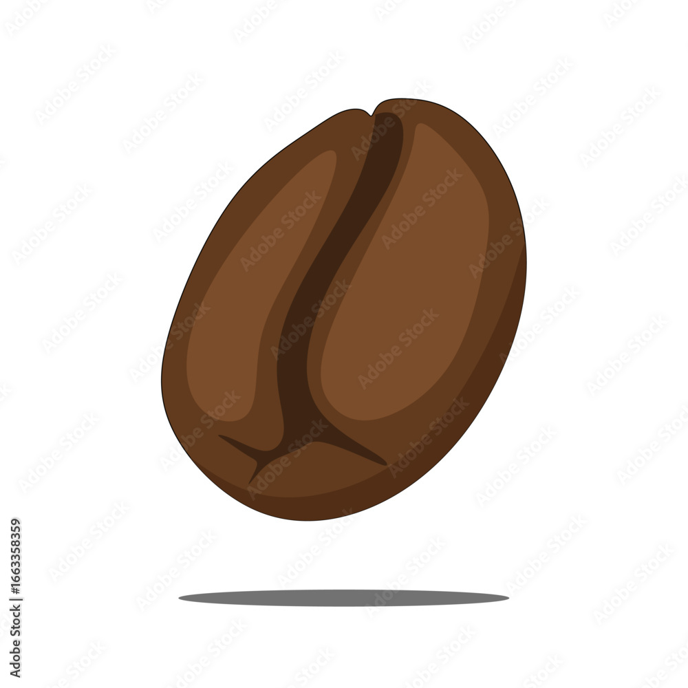 Fototapeta premium Coffee beans icon. Coffee bean vector isolated on white